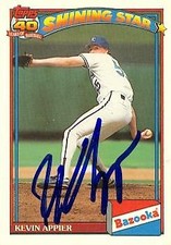 Kevin Appier autographed Baseball Card 1991 Topps Bazooka Shining Star #21