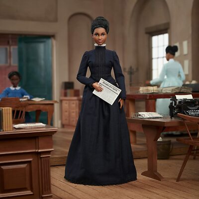 Barbie Inspiring Women Ida B. Wells Doll - Collector Edition With Blue Dress & Newspaper Accessory