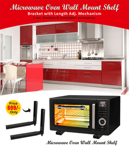 Microwave Oven Wall Mount Shelf White With A Multi Utility Bracket Image Is Loading Microwave Oven Wall Mount Shelf White With A