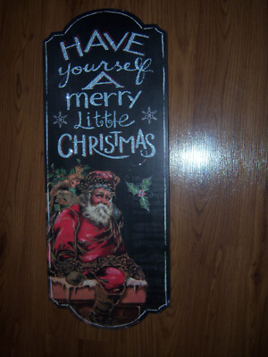 NICE! NEW PRETTY DECORATIVE WOOD ''HAVE YOURSELF A MERRY CHRISTMAS'' WALL DISPLAY