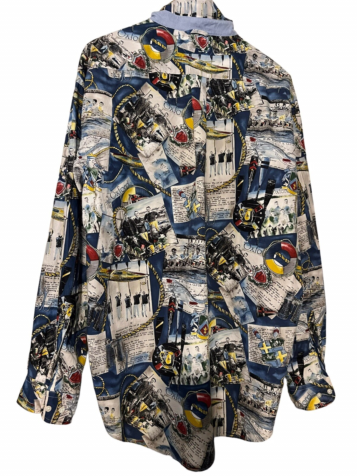 FILA Camicia Tommy Hilfiger uomo X Large stampa canottaggio all over bottoni