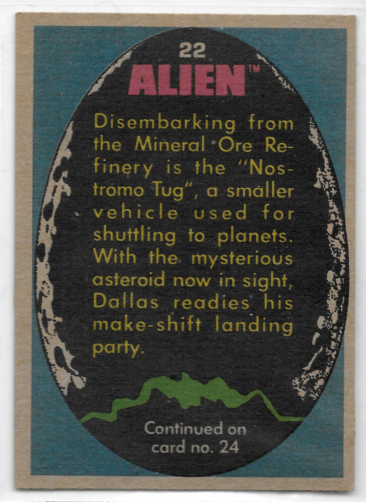 1979 Topps ALIEN Movie #22 "The Refinery" - 20th Century Fox - NM