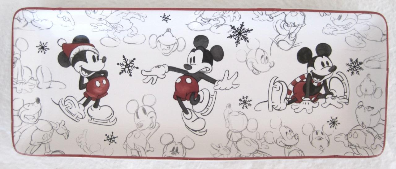 Pottery Barn Disney Mickey Mouse Christmas Cookie Stoneware Tray 12.5 in by 5 in eBay