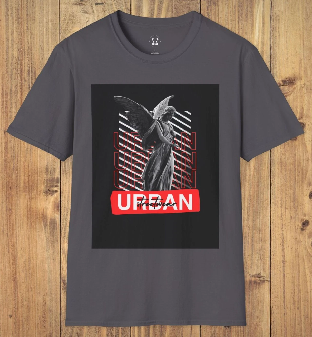 Urban Angel Graphic T-Shirt, Streetwear Tee, Unisex Softstyle Top, Casual Wear