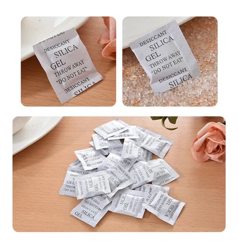 100 Packs 1g Silica Gel Desiccant Moisture Absorber Dehumidifier Purse Car Home
