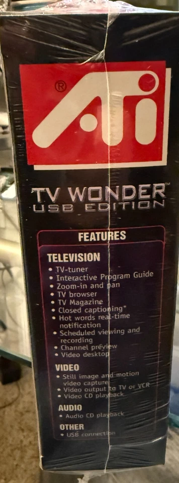 ATI TV Wonder USB Edition New Sealed: Windows  PC TV Tuner 2001 - Image 3 of 4