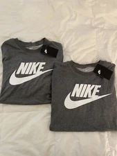 NWT Men’s Nike DRI-FIT Shirt Bundle of 2 Both in Grey/Gray; size is in MEDIUM