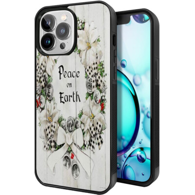 Phone Case, TPU Protective Case Peace on Earth Wreath Scratch-Resistant Cover