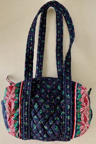 Vera Bradley Handbag Purse in retired Christmas Ribbons pattern VGC