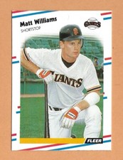 1988 Fleer Baseball - Matt Williams #101 Giants Rookie