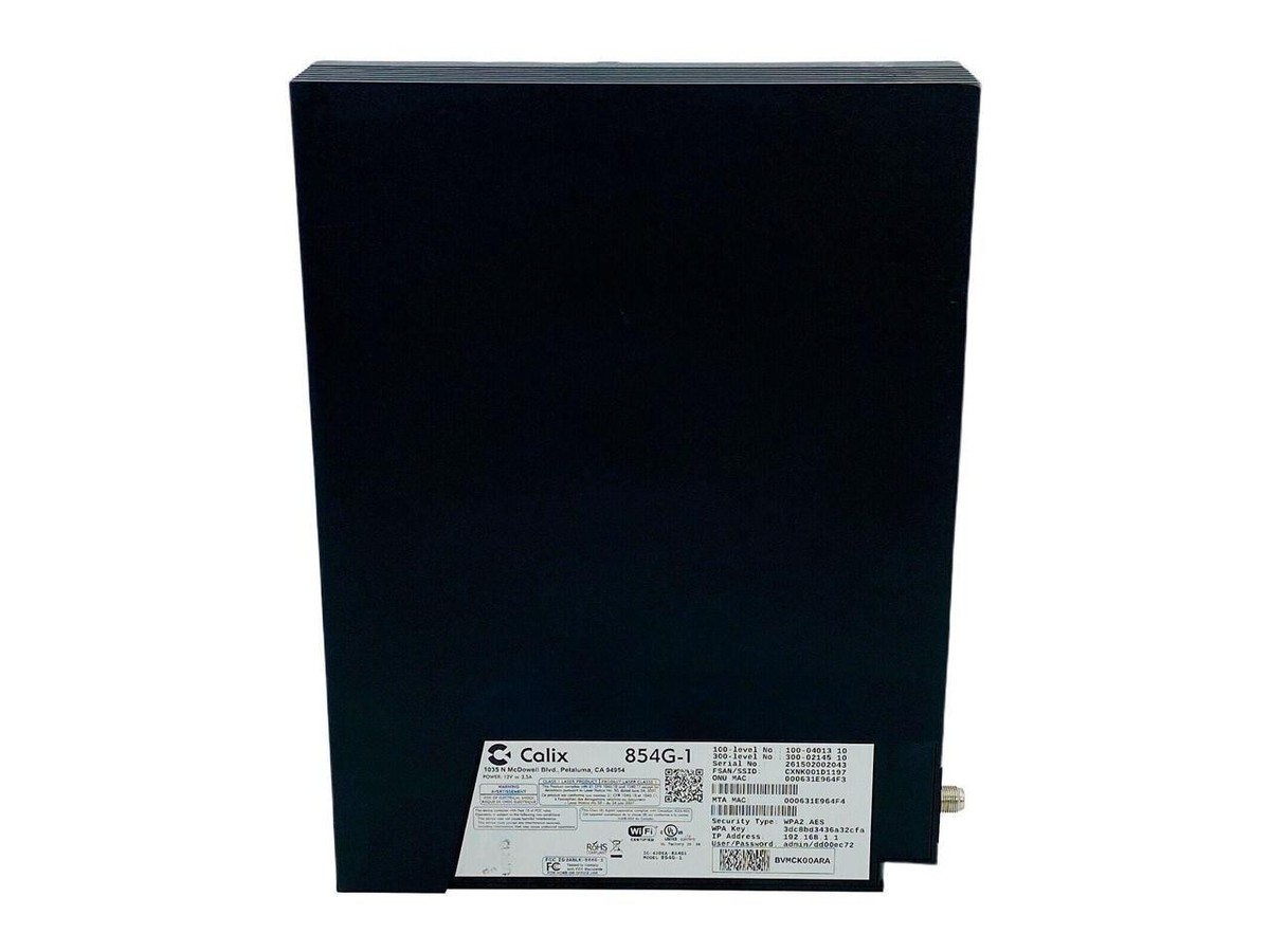 Calix 854G GigaCenter (PN: 100-04013) ONT w/PSU (P/N:100 Calix 854G GigaCenter (PN: 100-04013) ONT w/PSU (P/N:100