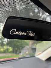 CUSTOM Decal for Rearview Mirror - Rearview Mirror Decal Sticker for Car & Truck