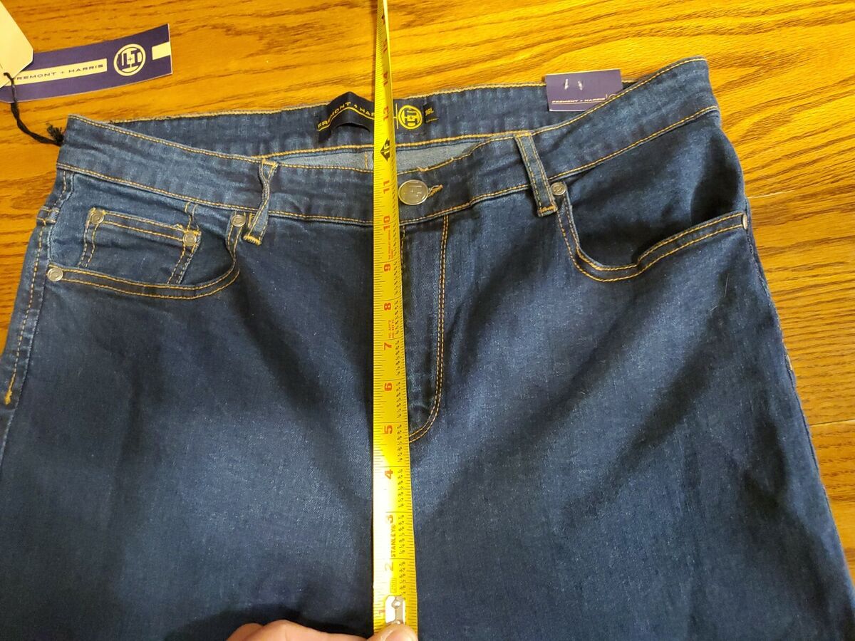 292 Fremont+Harris Jean's 36X34 Slim Fit Blue Denim Stretch 292 Fremont+Harris Jean's 36X34 Slim Fit Blue Denim Stretch