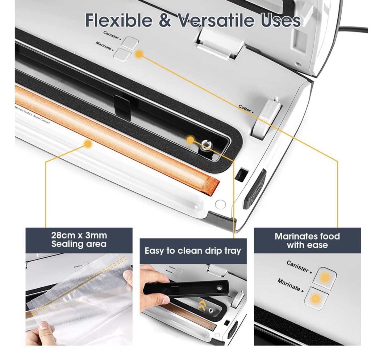 BLUSMART Food Sealer, Vacuum Sealer with Free Bag⭐️⭐️⭐️⭐️⭐️ eBay