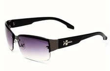 TOP Sonnenbrille mit Farbverlauf Halbrahmen Brille mit Strassstein UV 400 lila