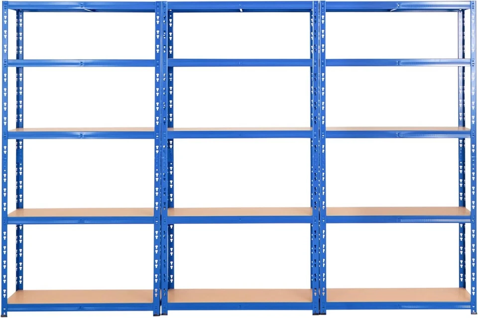 BiGDUG Heavy Duty Garage Shelving Unit 3 Bay - 1790H x 900W mm - Blue Shelves - Image 2 of 4