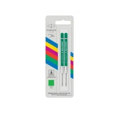 Parker Quink Flow Ballpoint Refills Green Medium Pt 2 Refills New In Pack
