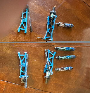 Rc10Gt2 Parts Lot Aluminum Arms /4 Shocks