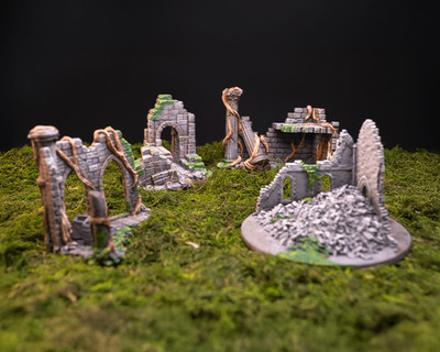 Antike Ruinen Fantasy Tabletop Gelände Set zum Bemalen