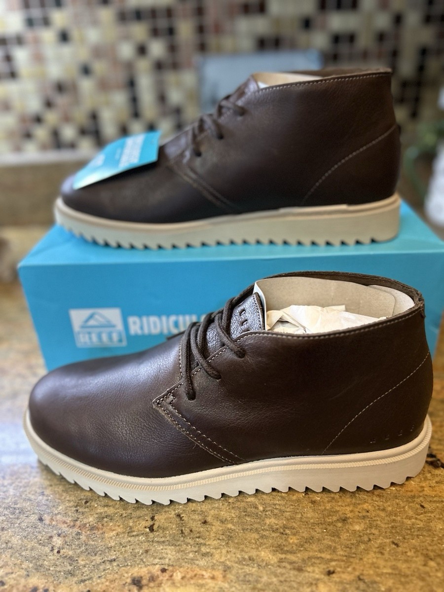 Reef Leucadian Boots Mens Size 10.5 Dark Brown Le CJ6711 REEF Mens Leucadian Shoe, Premium Suede, Memory Foam Footbed  main image 4