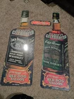 RARE 1940's Jack Daniels Red Dog Saloon tin bottle tacker sign, vintage 90 proof