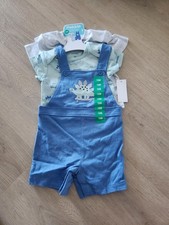 Dinosaur Pekkle 3 pieces Overall, Bodysuit  T-Shirt set 9-18 Month
