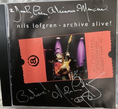 Nils Lofgren- Archive Alive!  SIGNED CD Autographed