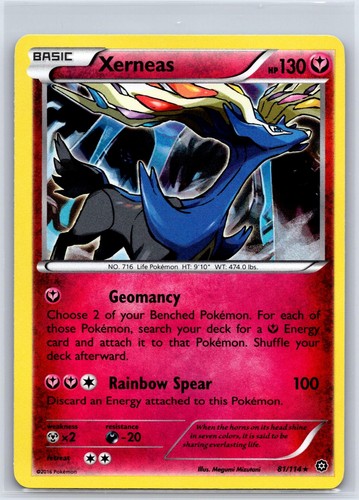 Xerneas 81/114 Holo Rare Steam Siege Pokemon NM/M 603c-1