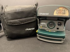 Polaroid One Step Express 600 Camera  Carrying Case - UK Green Untested 