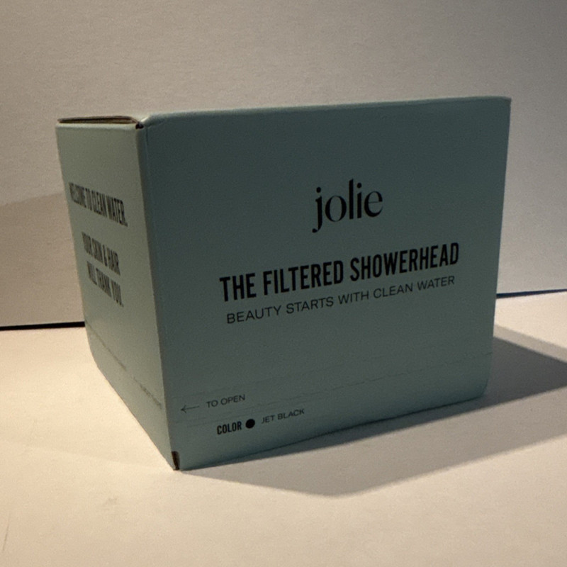 jolie Filtered Showerhead Jet Black Shower Head w Filter.  New in box