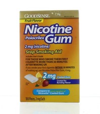 GoodSense Nicotine Coated Gum 2 mg 100 pieces Fruit Flavor Exp 9/2026