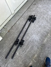 Yakima RailGrab Roof Rack Towers / Footpack W/ 48” Round Bars - Locks No Keys