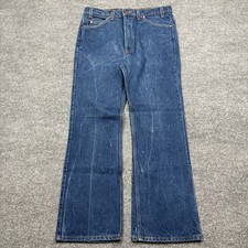VTG Levis 517 Jeans Mens 34x30 Blue Denim Orange Tab Bootcut Cowboy Rodeo USA