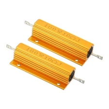 100W 10 Ohm Aluminum Shell Resistor, Wirewound Resistors Housing Resistor 2PCS