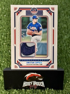 2024 Panini USA Stars & Stripes Christian Coppola 1/1 Nike Swoosh Patch Rookie