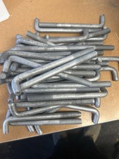 1/2 X 6 Galvanized L Shaped  Anchor Bolt Includes Nuts And Washers 50 Pcs New