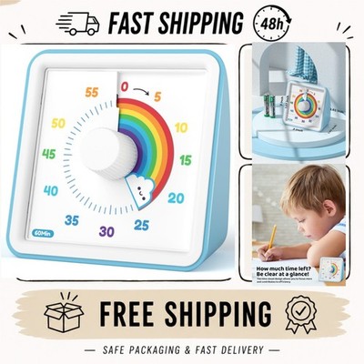 LIORQUE Visual Timer for Kids, 60 Minute Countdown Timer, Non-Ticking