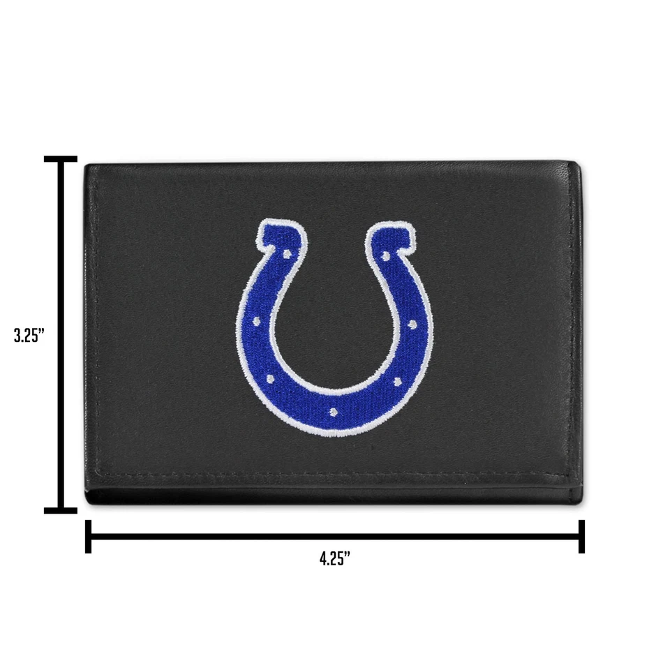 Cartera triple de cuero NHL Detroit Red Wings, negra, 3,25 x 4,25 pulgadas Foto 3 de 4