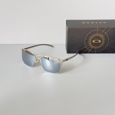 Oakley Holbrook Ti OO6048 Sunglasses Silver Frame Silver Polarized Lens