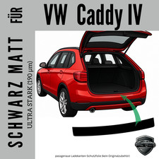 Ladekantenschutz Lackschutzfolie  für  VW Caddy  4 / IV   schwarz matt | 190µm
