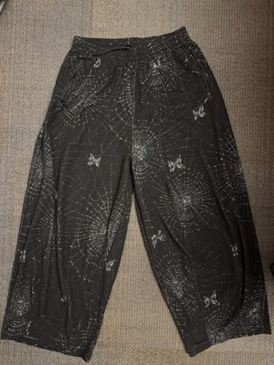 Needles Jacquard Spider Web HD Track Pants Black | eBay
