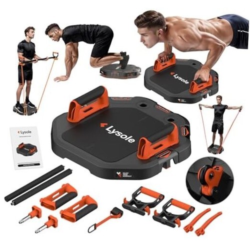 Push Up Board,Workout Equipment,Ab Roller Board with 4 Wheels,Push up Handles