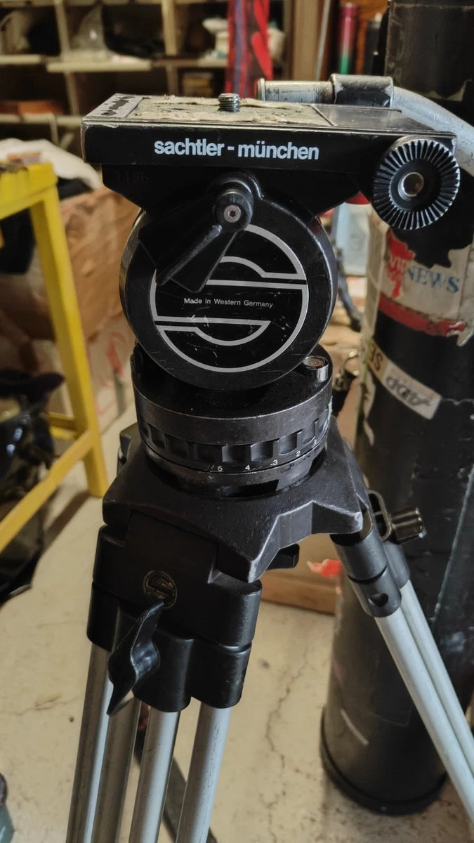 Trépied Sachtler München 100mm - Tête Fluide, Aluminium, Avec étui, Occasion