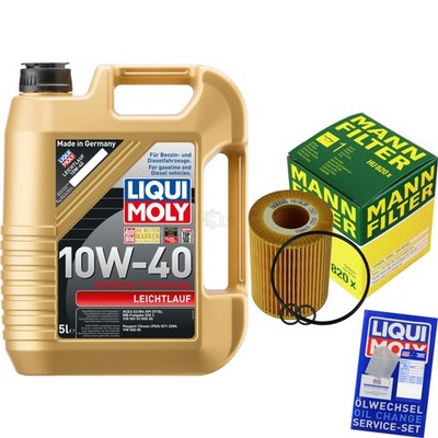 MANN Inspektionspaket 5L Liqui Moly Leichtlauf 10W-40 für Opel Combo Combo Tour