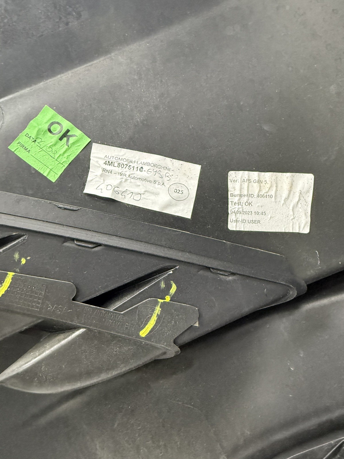 Lamborghini Urus 2023 REAR Paint protection film P/N 4ML807511