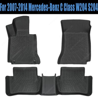 For 2007 - 2013 Mercedes-Benz C Class W204 S204 TPE Floor Mats Liners Black New