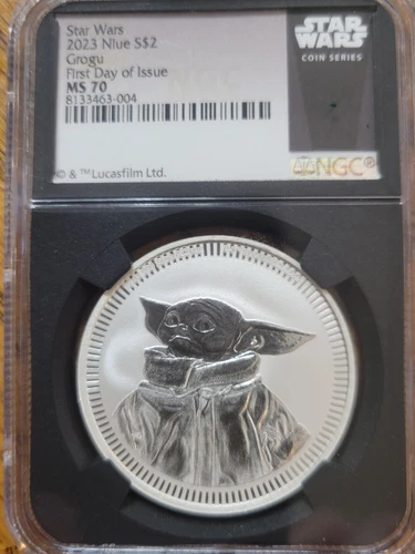 2023 Niue $2 STAR WARS Grogu NGC MS70 First Day of Issue --  No Reserve Auction