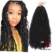 Passion Twist Hair 18 Inch 7 Packs Water Wave Crochet 18 Inch Pack of 7 1B
