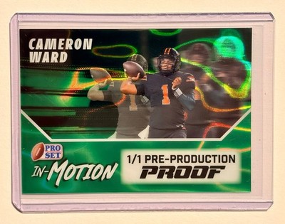 2025 CAMERON WARD ROOKIE 1/1 LEAF PRO SET IN MOTION LAVA PRE PRODUCTION PROOF
