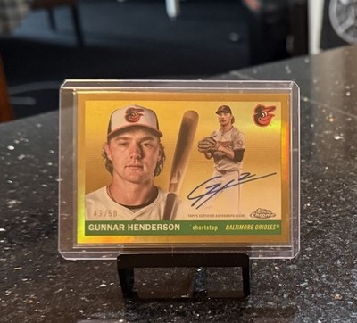 2025 Topps Chrome Platinum Gunnar Henderson True Gold Refractor Auto /50 CPA-GH